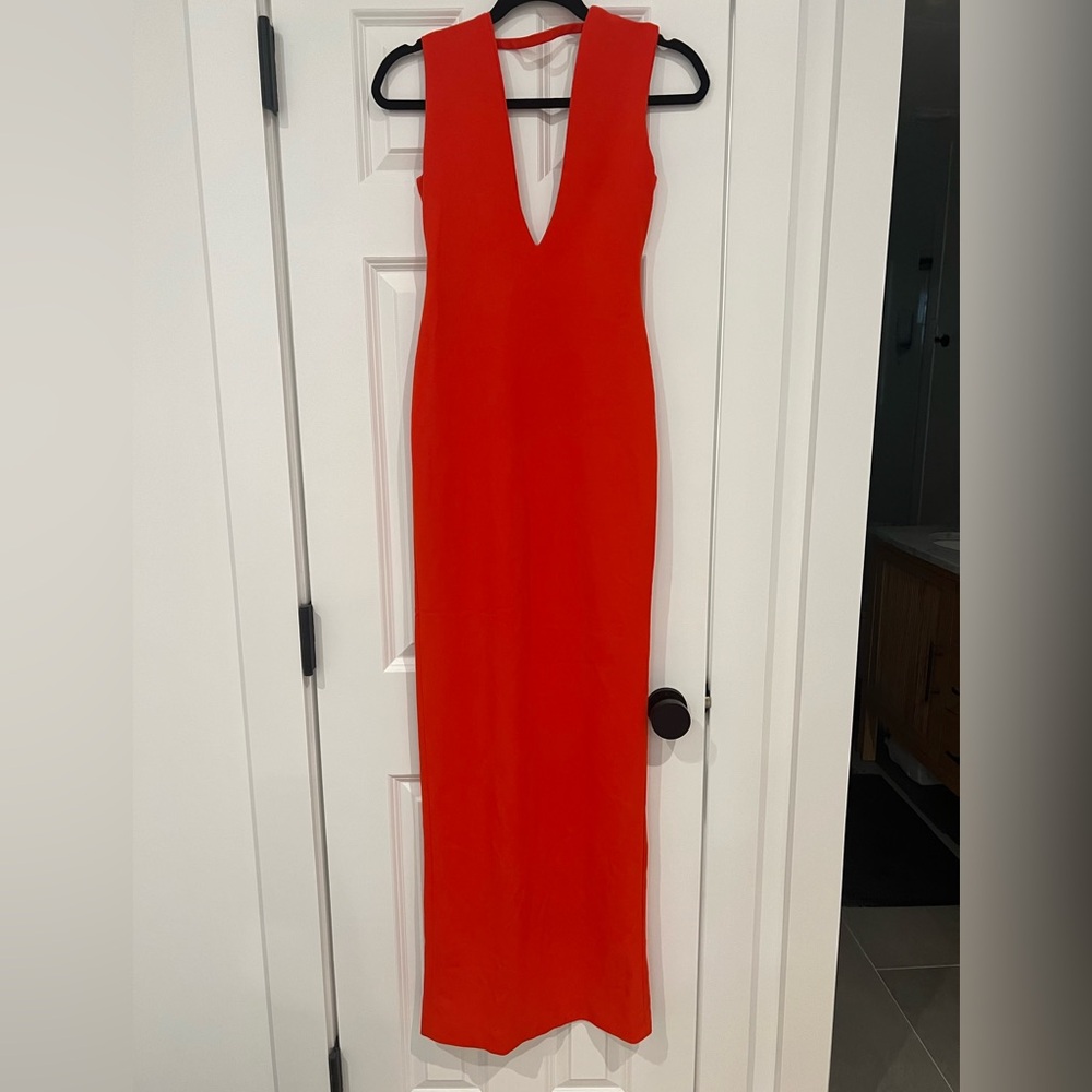 Solace London Red Aretha Maxi Dress Size 4